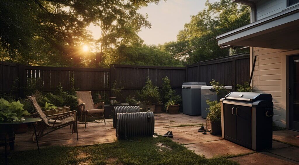 a spacious Nashville backyard and effortlessly discarded appliances with a sleek dumpster rental